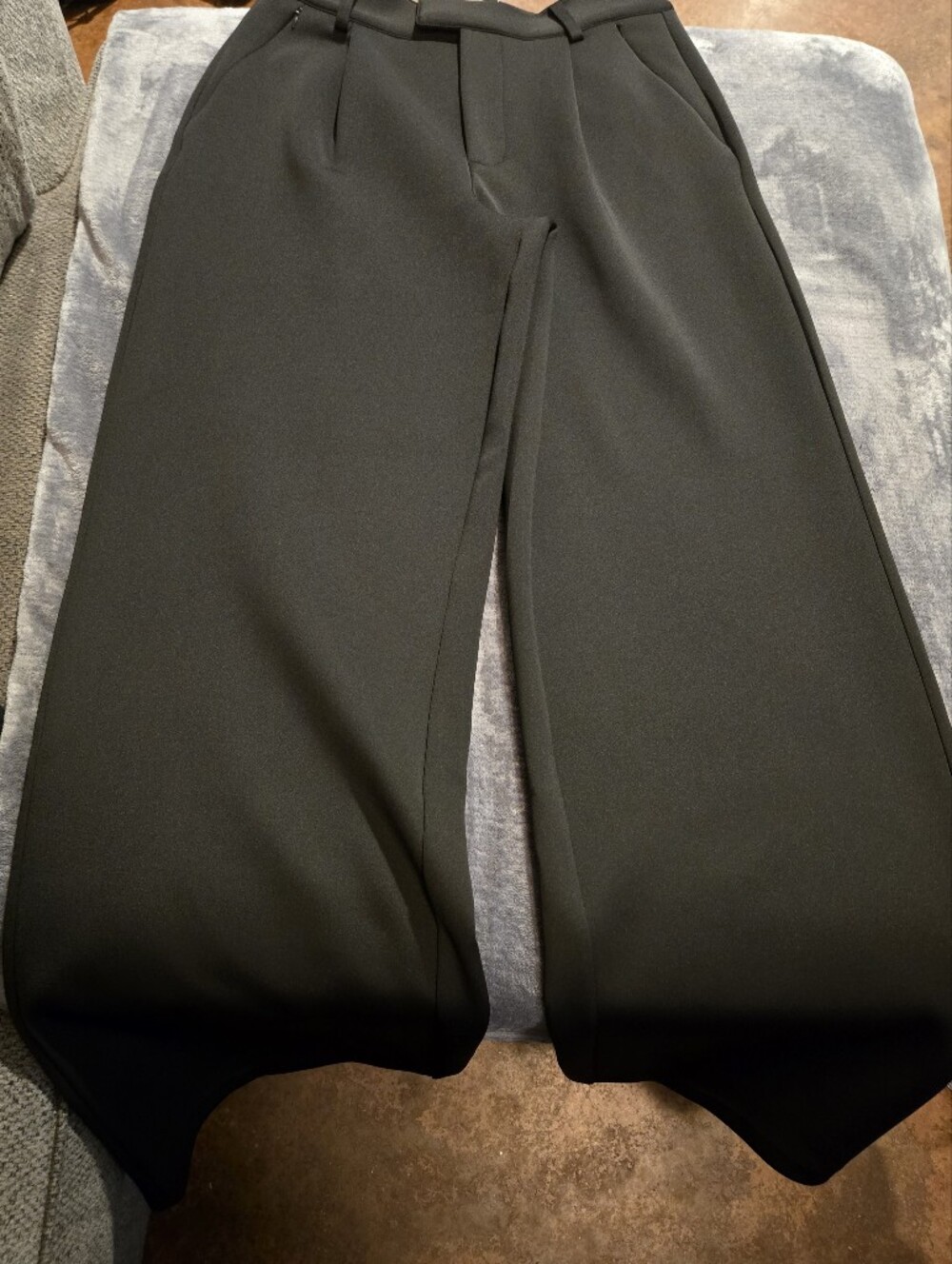 Good American Black Wide-Leg Dress Pants